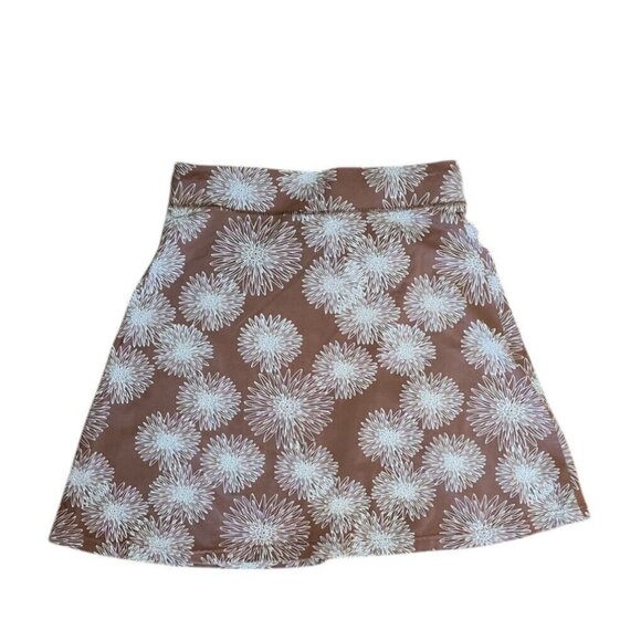Alpine Design Skort Womens Size M Medium Brown Blue Floral Pull On Active Cute - Picture 6 of 6